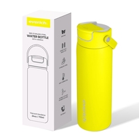 Bouteille isotherme classique en acier inoxydable de 24 oz, maintien thermique 12-24h, sans BPA, anti-fuite, avec couvercle à clapet, écologique