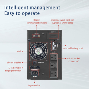 Liên Tục Cung Cấp Điện Sao Lưu <span class=keywords><strong>UPS</strong></span> AC 220V 230V 240V 3KVA 3KW Trực Tuyến <span class=keywords><strong>UPS</strong></span> 3000VA Với Pin - Product Image 4
