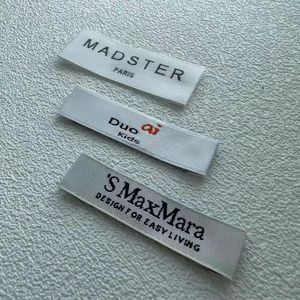 Großhandel hochwertige Kleidungs stück Stoff Etikett benutzer definierte personal isierte gewebte Etiketten nähen in Kleidung gewebte Tags - Product Image 3