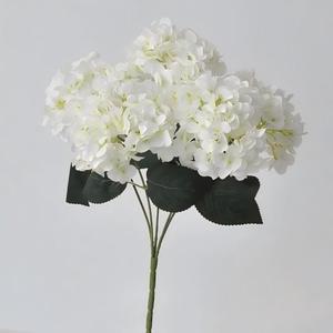 <b>Artificial</b> 5-Headed <b>Hydrangea</b> Silk White Pink Blue Wedding Floral Centerpiece Christmas Graduation Bouquet - Product Image 5
