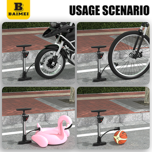 BAIMEI vélo pompe à Air corps en acier Portable cyclisme pompe à main vtt vélo <span class=keywords><strong>de</strong></span> <span class=keywords><strong>route</strong></span> moto vélo pneu pompe au sol - Product Image 6