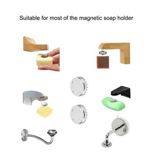 Portasapone magnetico porta sapone disco bar tappo di ricambio porta sapone galleggiante tappo in metallo per il bagno - Product Image 3