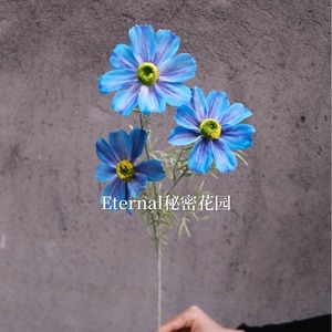 Fleur artificielle Cosmos Secret Garden, branche unique, en soie plastique, pour décoration de mariage - Product Image 2