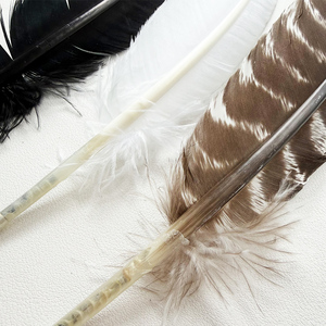 <span class=keywords><strong>Stylo</strong></span> à <span class=keywords><strong>plume</strong></span> en plumes de dinde naturelles, fait main, vintage, personnalisé - Product Image 4