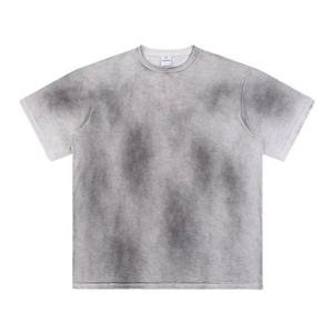 T-shirt vintage 100 % coton pur délavé au soleil à manches courtes, version tricotée avec logo personnalisable. - Product Image 4