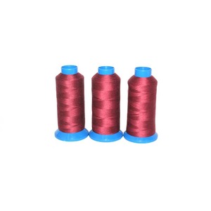 ด้ายเย็บผ้าโพลีเอสเตอร์ 603 สีขาวและสีแดงเบอร์กันดี สำหรับเสื้อผ้าเครื่องแต่งกาย อุตสาหกรรมสิ่งทอในบ้าน เป็นมิตรกับสิ่งแวดล้อม - Product Image 5