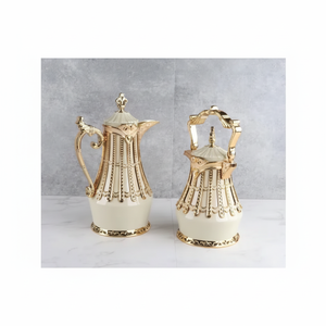 100% Compromiso de cafetera árabe decorativa Dallah de cerámica y Metal de calidad superlativa de KHOOSI OVERSEAS - Product Image 1