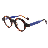 Monturas de Gafas Ópticas para Hombre, Montura de Acetato Vintage de Moda, Hechas a Mano, con Logotipo Personalizado, Montura Redonda