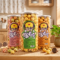 Fournisseurs d'usine de popcorn semi-moelleux, sucré, cuit, sain, aromatisé aux céréales de maïs, exotique et sans graisses trans, en bouteille, pour marque privée