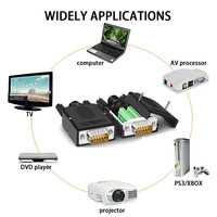 Connecteur rapide VGA sans soudure 16 mm plus fin 3+9 DB15 3 rangées de fiches série vers adaptateur de borne de port 15 broches carte de dérivation