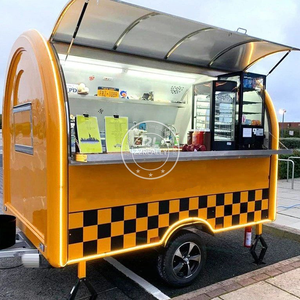 Mini camion de restauration rapide populaire, remorque à hot-dogs et café avec cuisine complète RE-220B, petite remorque alimentaire mobile en acier inoxydable - Product Image 4