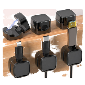 Dây từ chủ mạnh mẽ dính dây dây thủ môn bàn quản lý cáp thiết bị cáp clip tổ chức Túi Cáp - Product Image 2