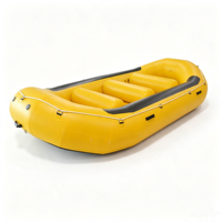 Bateau pneumatique pliable en PVC blanc, durable et stable, de 14 pieds, pour 10 personnes, 195 cm de large, 1,8 mm d'épaisseur, design personnalisé