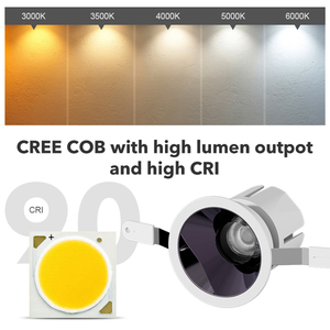 Luz inteligente moderna para interiores, oficina en casa, centro comercial, tienda, atenuación <span class=keywords><strong>DALI</strong></span>, foco LED empotrado de 10W - Product Image 5