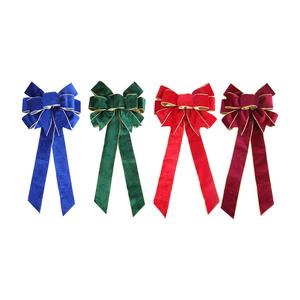 Fatto a mano Chic Craft Blue Christmas porta arco interno/cortile giardino decorativo ciondolo fai da te nastro occhiali in polistirolo metallizzato - Product Image 5