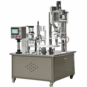 factory price rotary honey spoon filling sealing machine piston honey filling machine filler cup packing machine