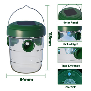 Trampa para Moscas de la Fruta Altamente Efectiva y Removible con Luz Nocturna, Trampa Ecológica para Abejas de Estado Sólido - Product Image 3