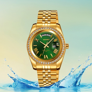High-Quality Stainless Steel Men's Waterproof Calendar and Week Watch Roman Numeral Dial Cross-<b>border</b> Custom Logo Relojes - Product Image 5