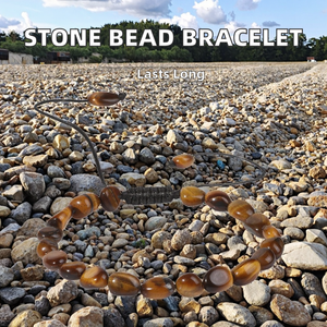 Piedra Natural Vintage Hecha a Mano para Pulsera, Cuentas de Ojo de Tigre Esmerilado con Gema de Ágata, Elástico para Pulsera, para Regalo - Product Image 3