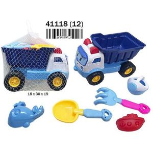 Beach Toys Dump Truck With Shovel Rake Mold Set 18x30x19 For Sand Play - Product Image 1