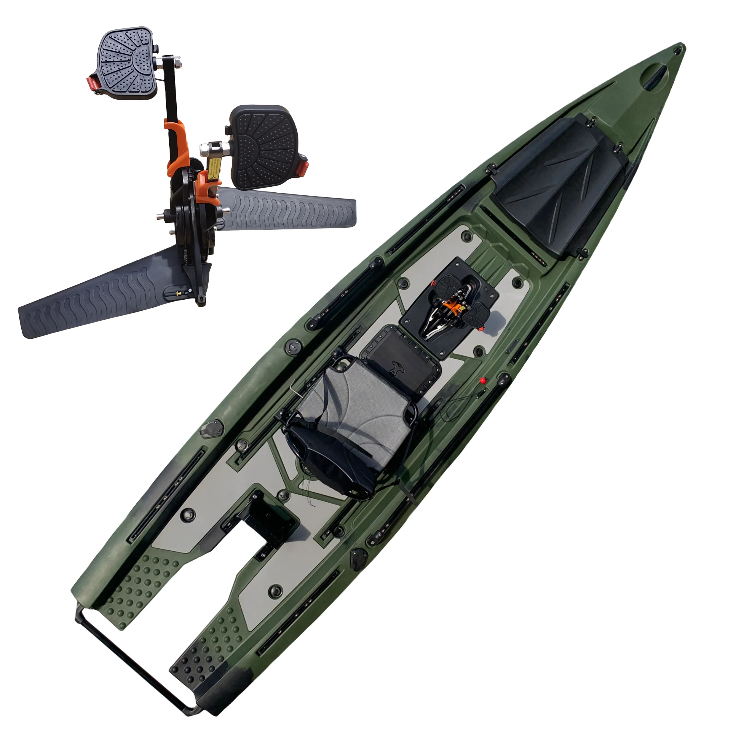 新しい開発4mシングルスキフボートはトップ電気モーターカヌー 新しい開発4mシングルスキフボートはトップ電気モーターカヌー
