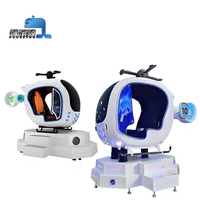 Helicóptero VR JiaYi 360, Aeronave de Realidad Virtual para Interiores, de Metal y Plástico, Emocionante y Interactiva, con Dos Asientos, Movimiento de Vuelo 360, 220V