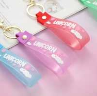 Porte-clés tendance en PVC souple avec lettres, accessoire de sac, pendentif en peluche, petit cadeau