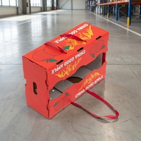Boîtes rigides écologiques personnalisées pour l'emballage des fruits et légumes, carton ondulé avec impression UV en relief, boîte de transport