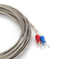 Termokopel M8 Tipe K E J PT100 50mm-200mm Probe Ulir Sekrup Kabel Termometer Digital Sensor Suhu Oli OEM Dapat Disesuaikan
