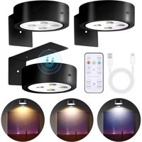 Lampe murale LED rechargeable par USB avec télécommande, design moderne, changement de couleur RVB, murale, salon, intensité réglable, intérieur, maison