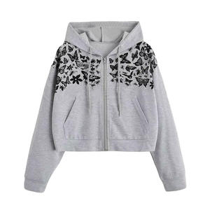 Sudadera Corta a Rayas de Alta Calidad para Niñas, Sudadera con Cierre en el Cuello, Sudadera Corta Informal, Hecha en Pakistán - Product Image 1