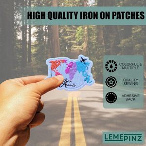 Patch brodé « L'aventure vous attend » de 3 pouces, thermocollant ou à coudre, pour sacs, tissus et feutre non tissé - Product Image 4