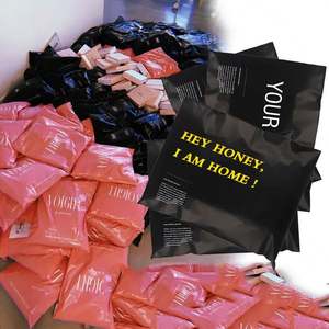 Bolsa de Correo Rosa de Agradecimiento 10x13 con Logotipo Personalizado Impreso, Bolsa de Envío de Paquetería, Bolsas de Correo de Polietileno con Asa - Product Image 1