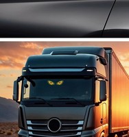 Lumière d'avertissement LED sans fil à énergie solaire pour voiture, effet « œil de démon », lumière ambiante pour vitre arrière de voiture