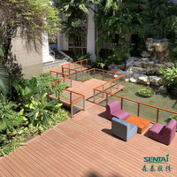Cubierta compuesta impermeable para Exterior, cubierta acanalada sólida Wpc para balcón, cubierta impermeable para suelo de Exterior
