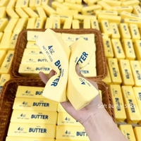 Caja Sorpresa de Barra de Mantequilla Simulada Sin Presión, Blanda y Aprietable, con Forma de Alimento, Novedad Antiestrés para Aliviar el Estrés