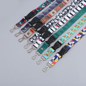 Wholesale Promotional Gift Festival Party Neck Keychain Polyester Lanyard Custom Logo Adjustable Breakaway Lanyard Certificate