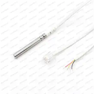 防水金属探头TPE扁平电缆1M RJ11连接器DS18B20温度传感器