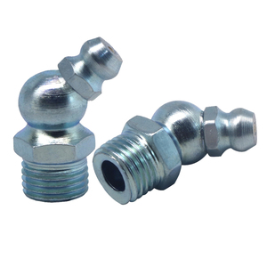 Puntone ingrassatore M10X1 a 45 gradi in acciaio zincato per manutenzione trattori: flusso affidabile garantito - Product Image 2