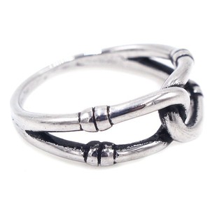 Men's <b>Titanium</b> Steel <b>Ring</b> Bamboo Joint Figure Eight Design Retro Silver Color Gift Jewelry - Product Image 5