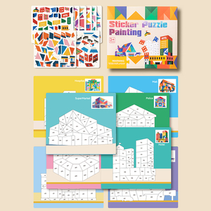 Set di Pittura con <span class=keywords><strong>Puzzle</strong></span> 3D, Giocattolo Artistico Montessori per Bambini, Abbinamento Numeri e Apprendimento Creativo dell'Arte - Product Image 6