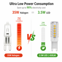 Ampoule LED G9 3,5W 220-240V Céramique PC 450LM 2700K/6000K 360° Sans Scintillement Remplacement Halogène pour Lustre CE LVD RoHS Résidentiel