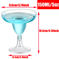 Gobelet de fête BST 150 ml en plastique, coupe à mousse, gobelet à vin jetable pour champagne