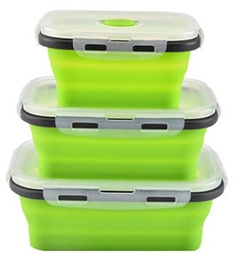 Hot Selling Reusable Food Grade Silicone Lunch Box Convenient Collapsible Food Storage Container <strong>Excellent</strong> Portable Lunches - Product Image 4