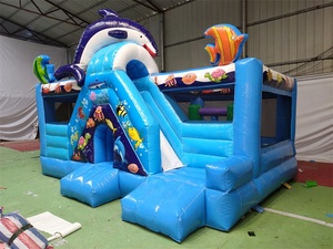 <span class=keywords><strong>Castillo</strong></span> Inflable con Tobogán de Sirena, Brincolín Comercial <span class=keywords><strong>para</strong></span> 5-7 Niños, Capacidad de 350 kg, <span class=keywords><strong>para</strong></span> Fiestas, Bodas y Eventos - Product Image 4