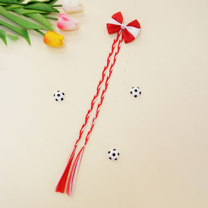 2026 Neueste Fußball-Fan-Party-Kopfbedeckungen Nationalmannschafts-Fan-Stiefel Flaggen Bunte Handgemachte Schleifen-Haaraccessoires - Product Image 6