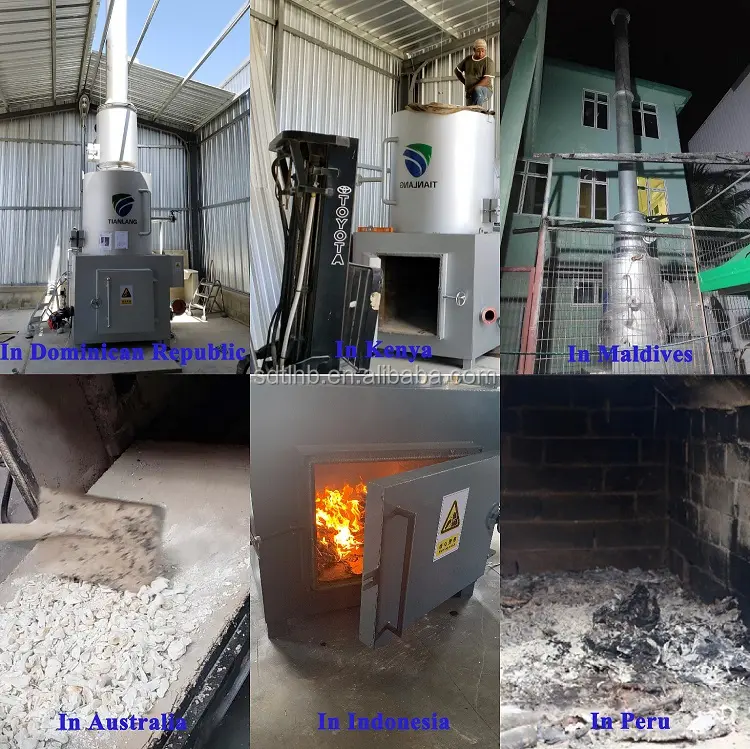 factory price Smokeless hospital waste/ Animal carcass / Hospital garbage Incinerator for rubbish treatment