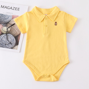 Mono de verano para bebé de alta calidad, mameluco para bebé, <span class=keywords><strong>ropa</strong></span> de bebé de algodón orgánico 100% - Product Image 3