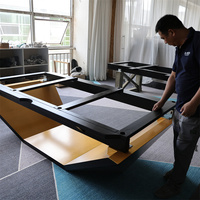 Table de billard en chêne américain massif personnalisable en usine, 8 pieds, table à manger 2-en-1, multifonctionnelle, qualité tournoi, pour la maison