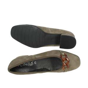 Cinzia Soft Women's Mary Jane Pumps Suede Slip-On <b>Block</b> Heel Taupe Color Heel Height 40 - Product Image 6